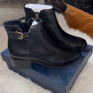 Black Leather Ankle Boots